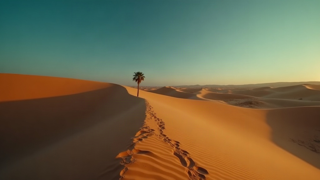 كثبان رملية عند آخر الضوء