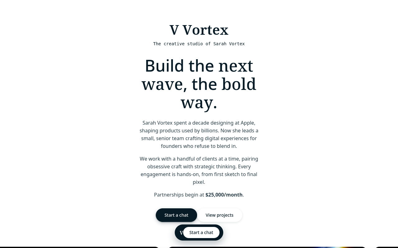 V Vortex — Creative Studio Portfolio