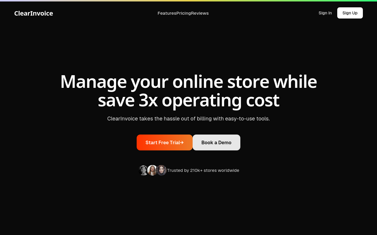 ClearInvoice SaaS Hero