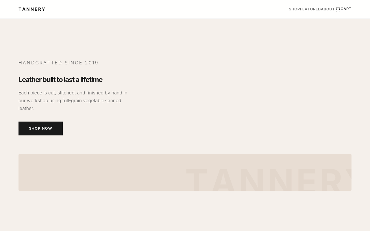 Tannery — Leather Store