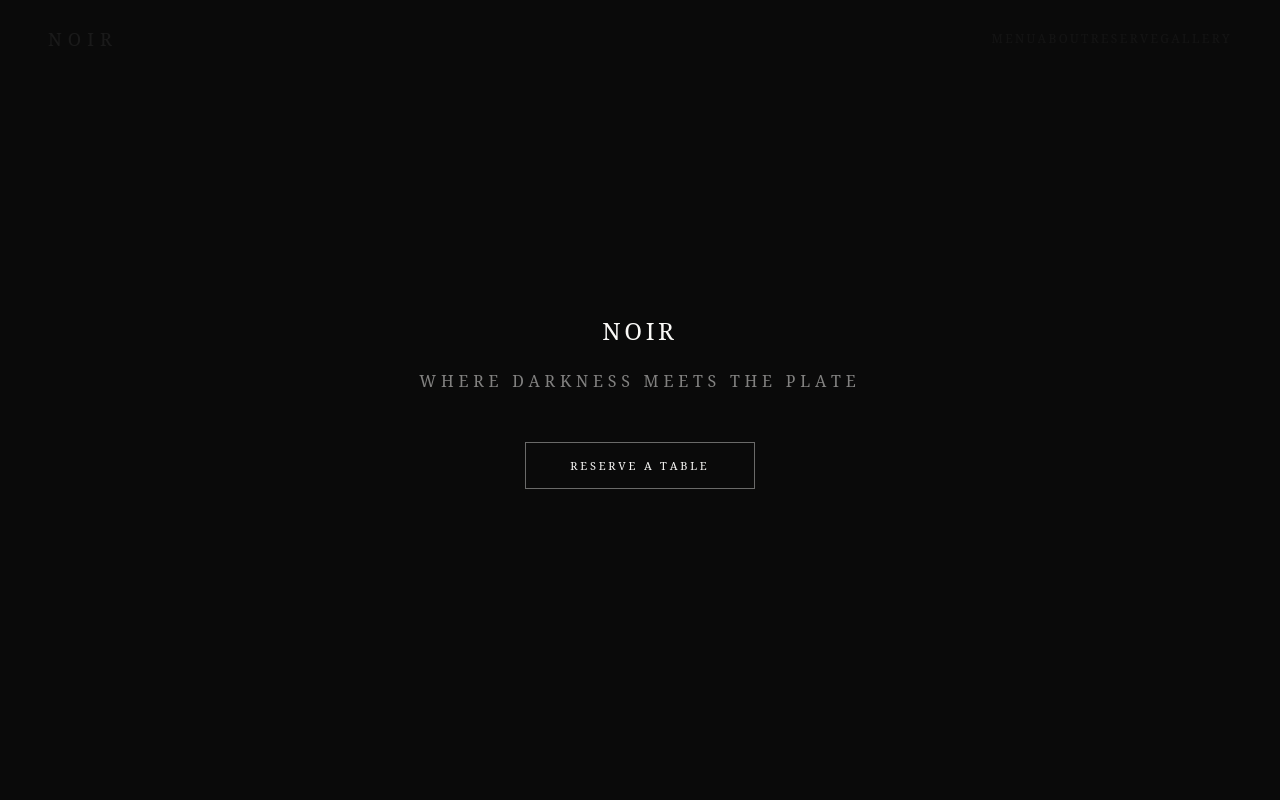 NOIR — Fine Dining