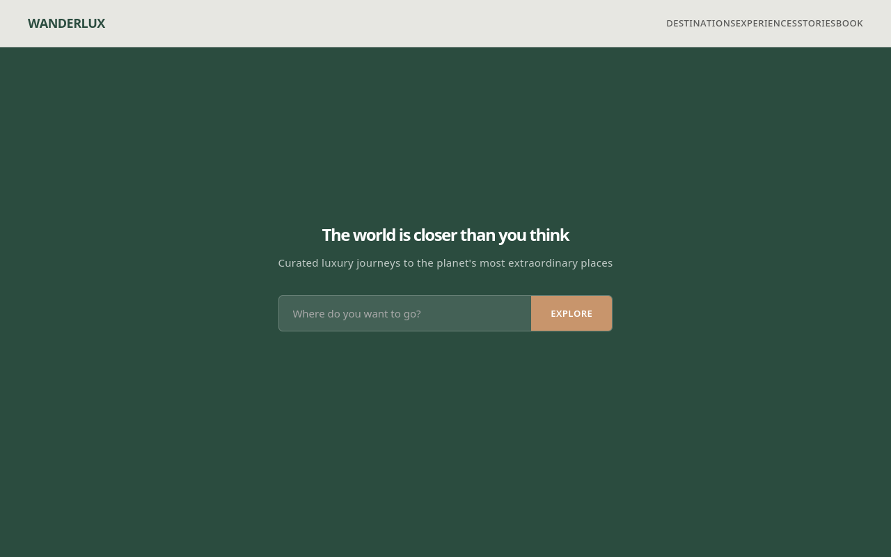 Wanderlust — Travel Agency